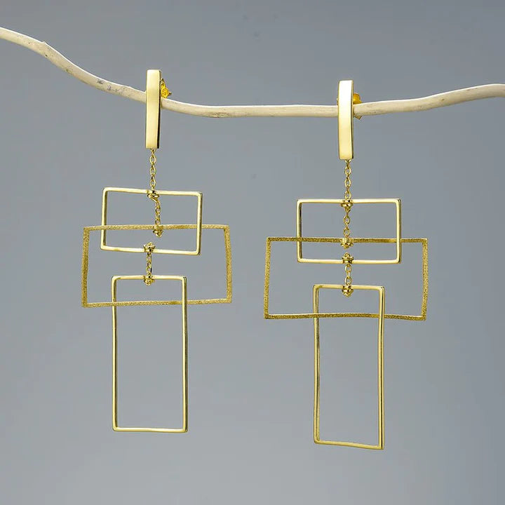 PRINCESENSE TRI-RECTANGULAR EARRING