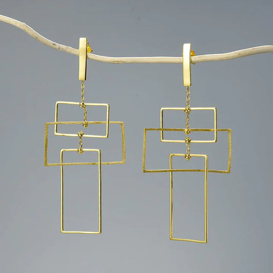 PRINCESENSE TRI-RECTANGULAR EARRING