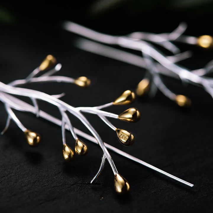 PRINCESENSE AUTUMN TREE BRANCH EARRING