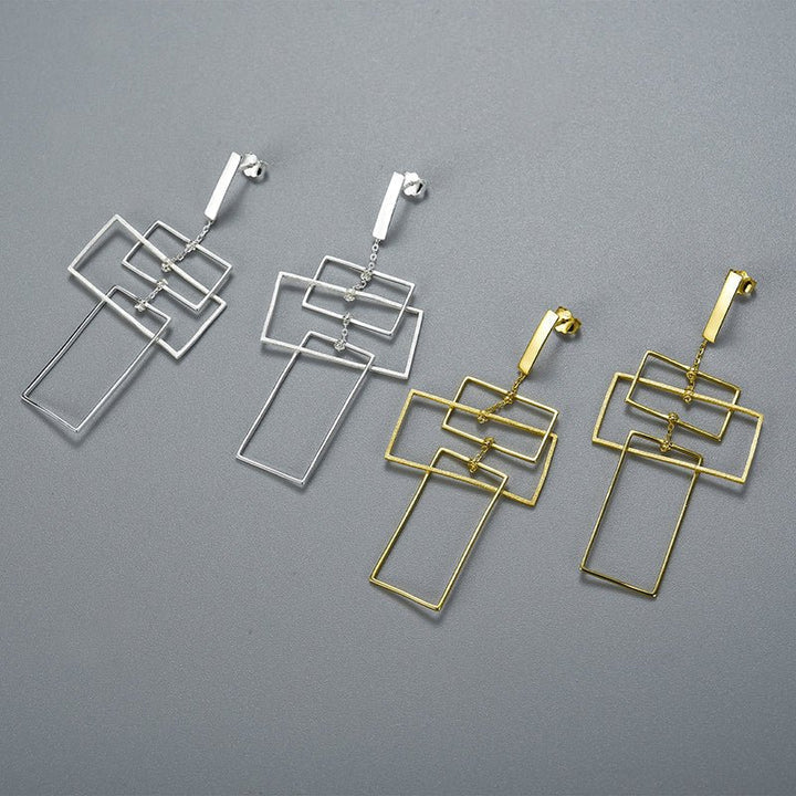 PRINCESENSE TRI-RECTANGULAR EARRING