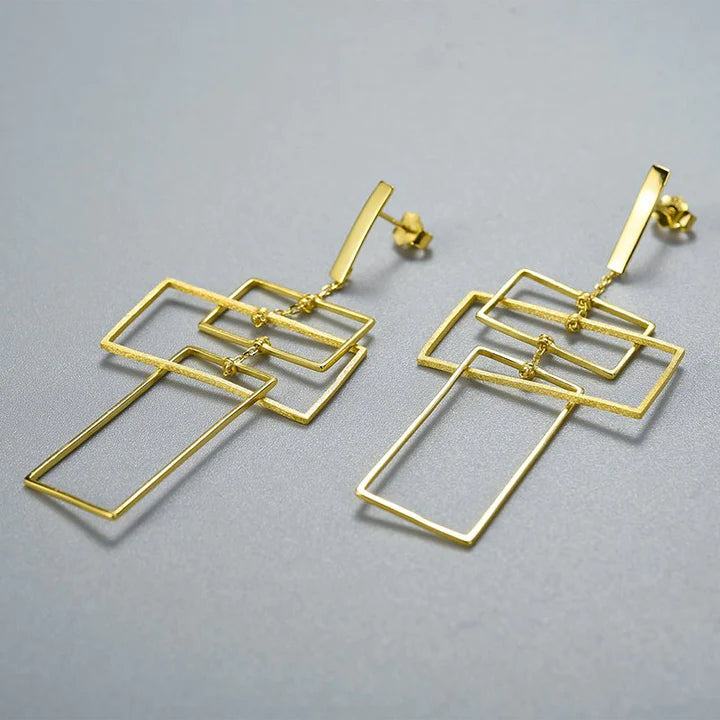 PRINCESENSE TRI-RECTANGULAR EARRING