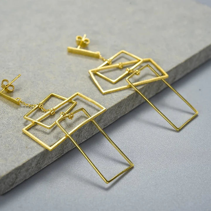 PRINCESENSE TRI-RECTANGULAR EARRING