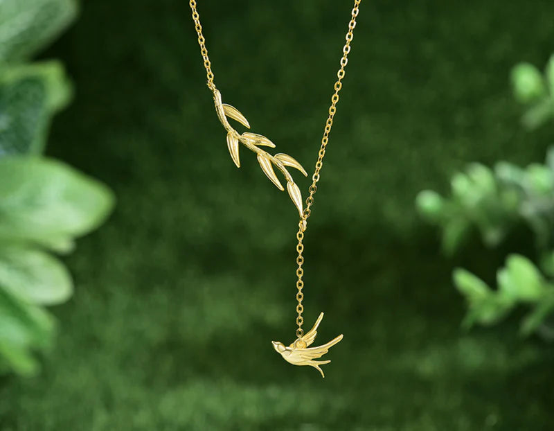 PRINCESENSE SWALLOW WILLOW NECKLACE