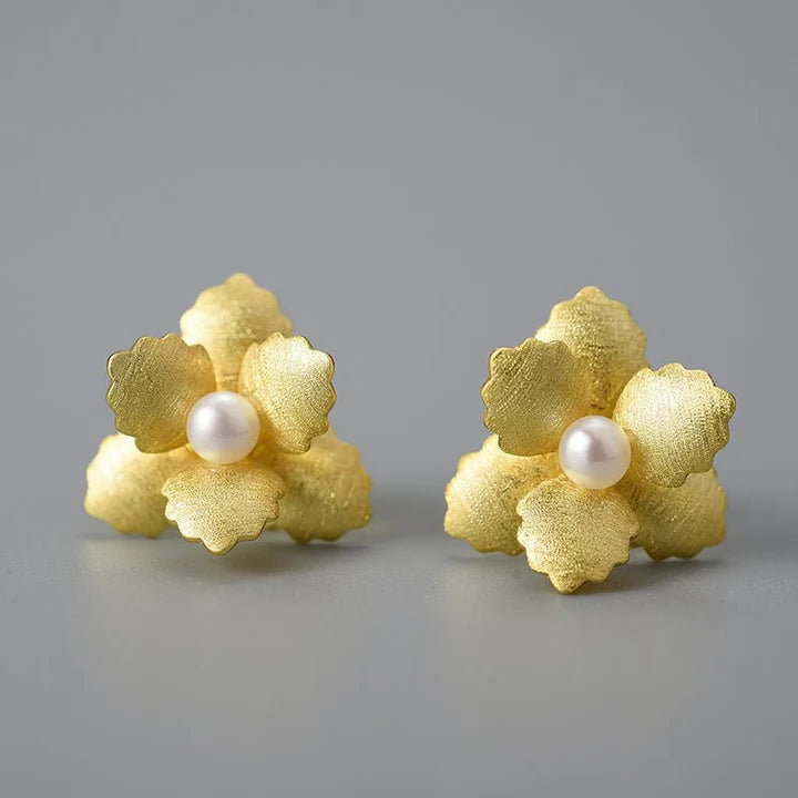 PRINCESENSE BEGONIA PEARL EARRINGS