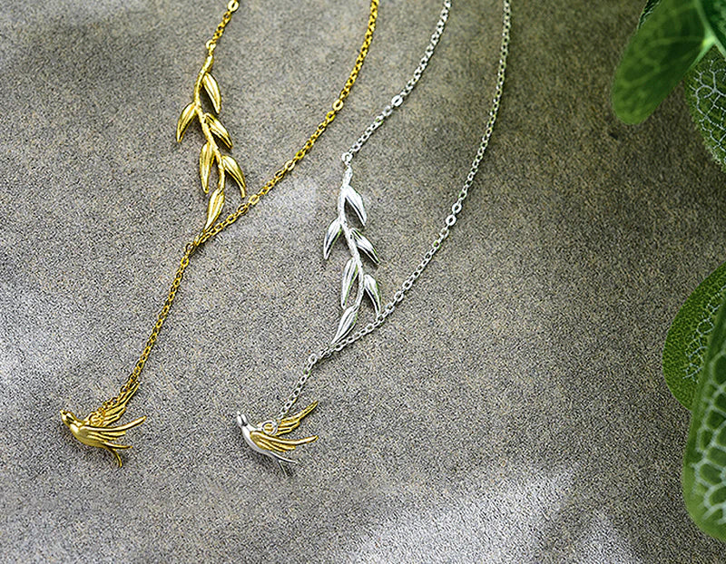 PRINCESENSE SWALLOW WILLOW NECKLACE