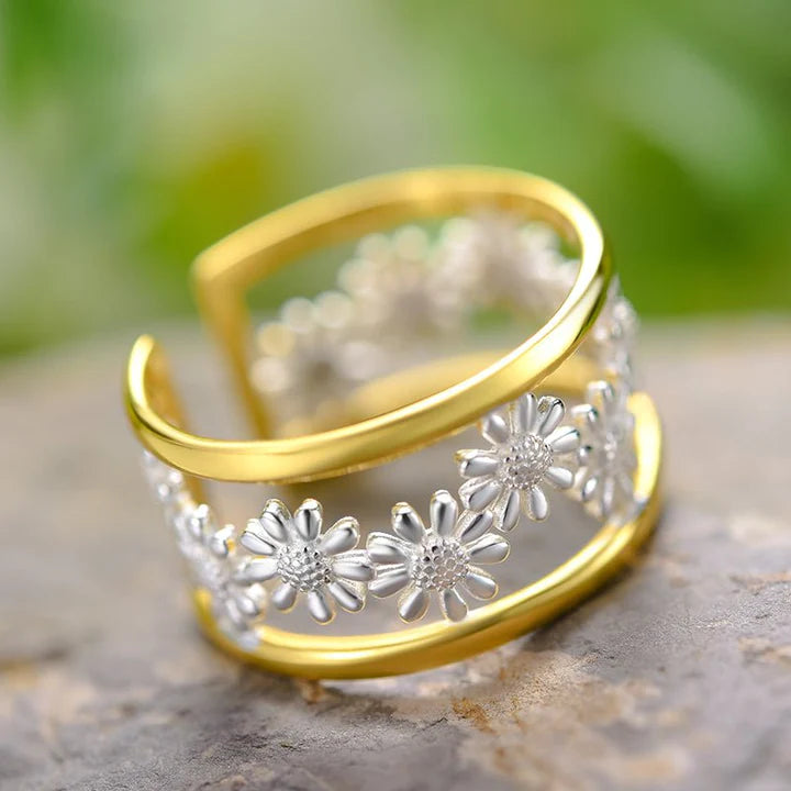 PRINCESENSE DAINTY DAISY FLOWER RING