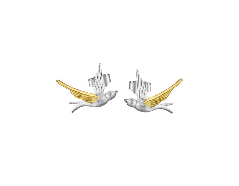 PRINCESENSE SWALLOW WILLOW STUD EARRINGS