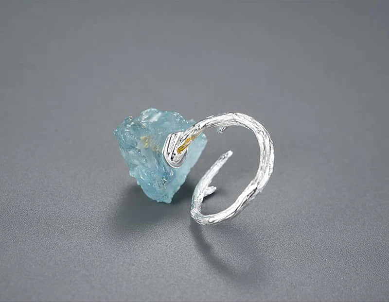 PRINCESENSE AQUAMARINE BUTTERFLY RING