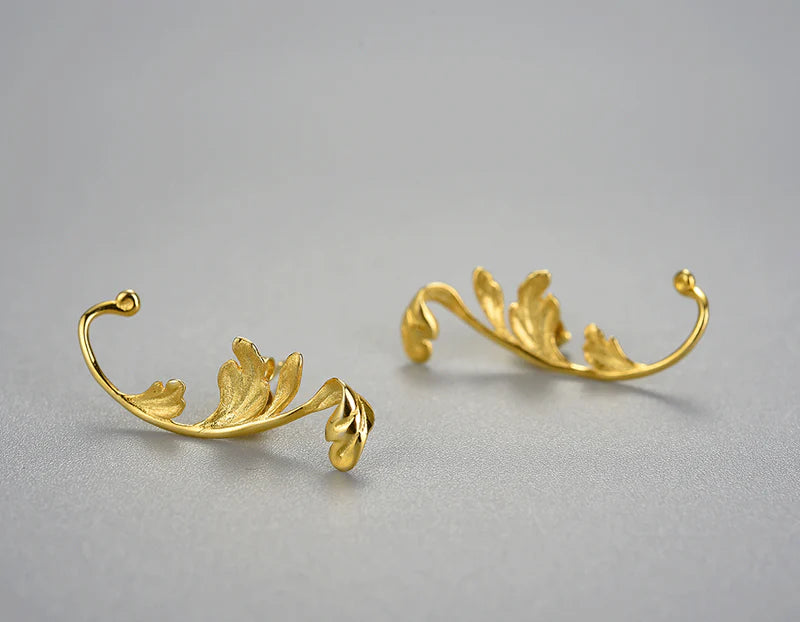 PRINCESENSE ACANTHUS LEAF EARRING