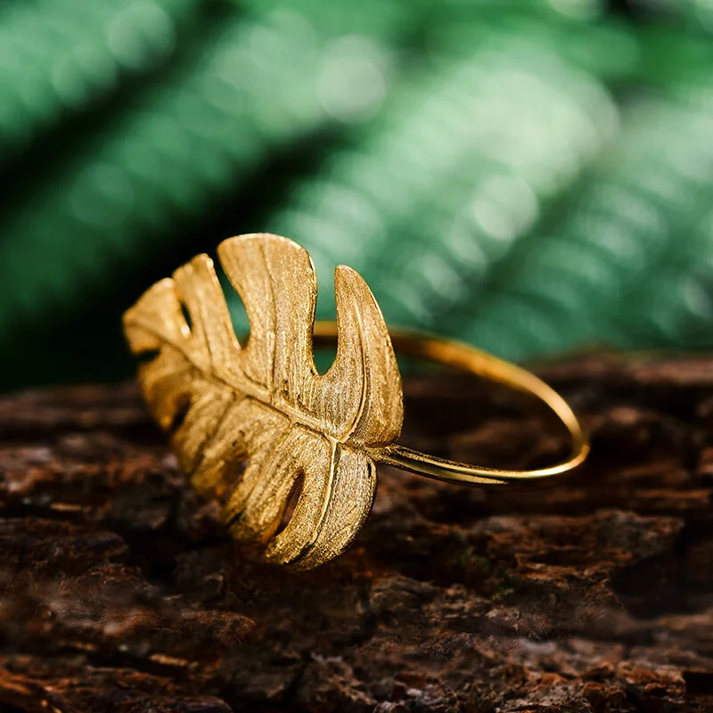 PRINCESENSE MONSTERA LEAF RING