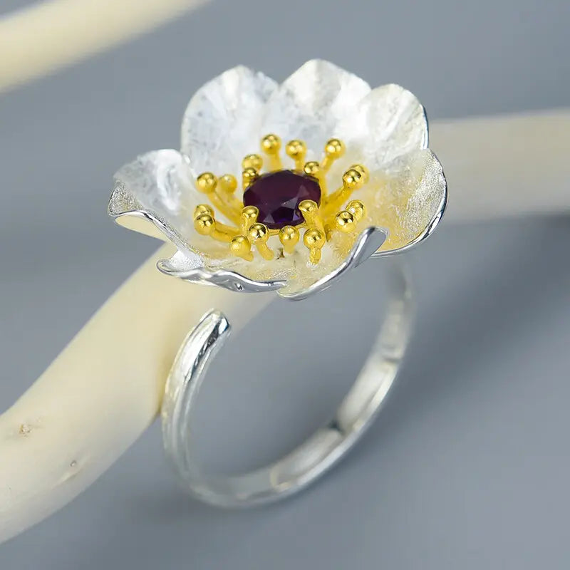 PRINCESENSE BLOOMING ANEMONE FLOWER RING