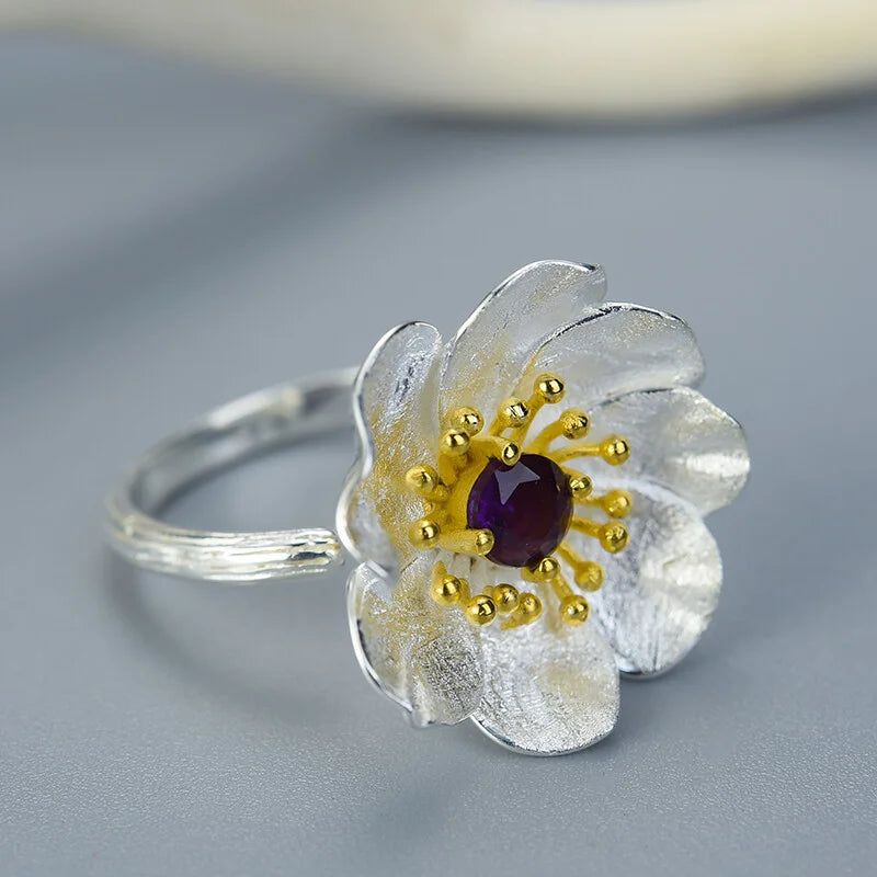 PRINCESENSE BLOOMING ANEMONE FLOWER RING