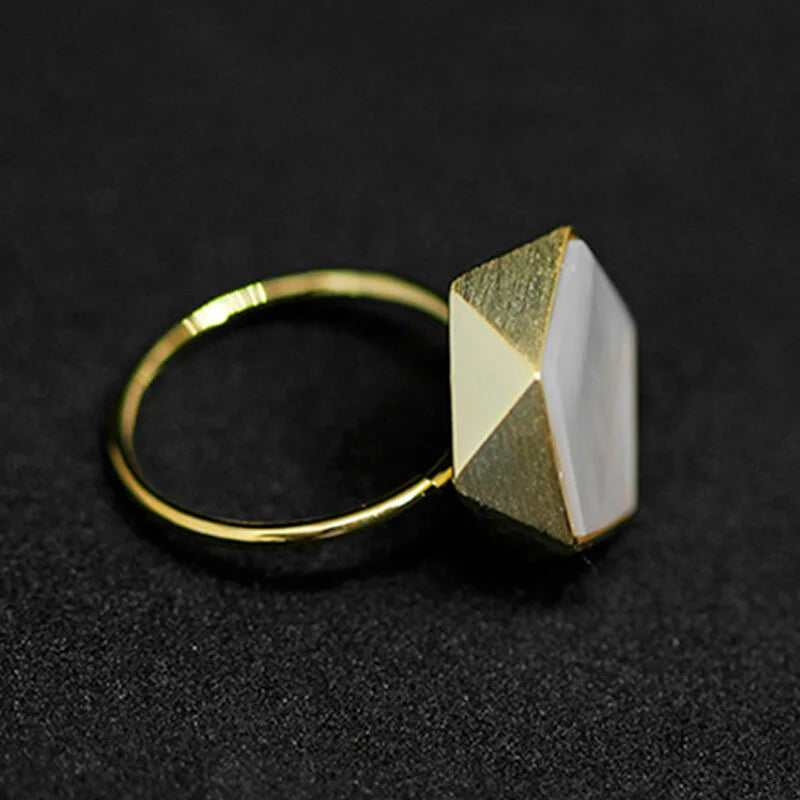 PRINCESENSE PENTAGON GEOMETRIC RING