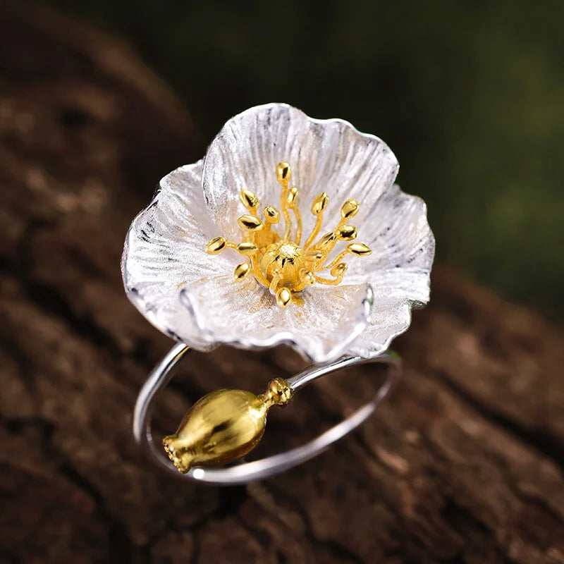 PRINCESENSE BLOOMING POPPIES RING