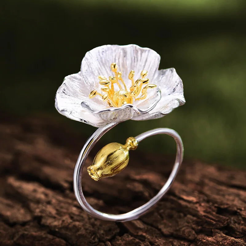 PRINCESENSE BLOOMING POPPIES RING