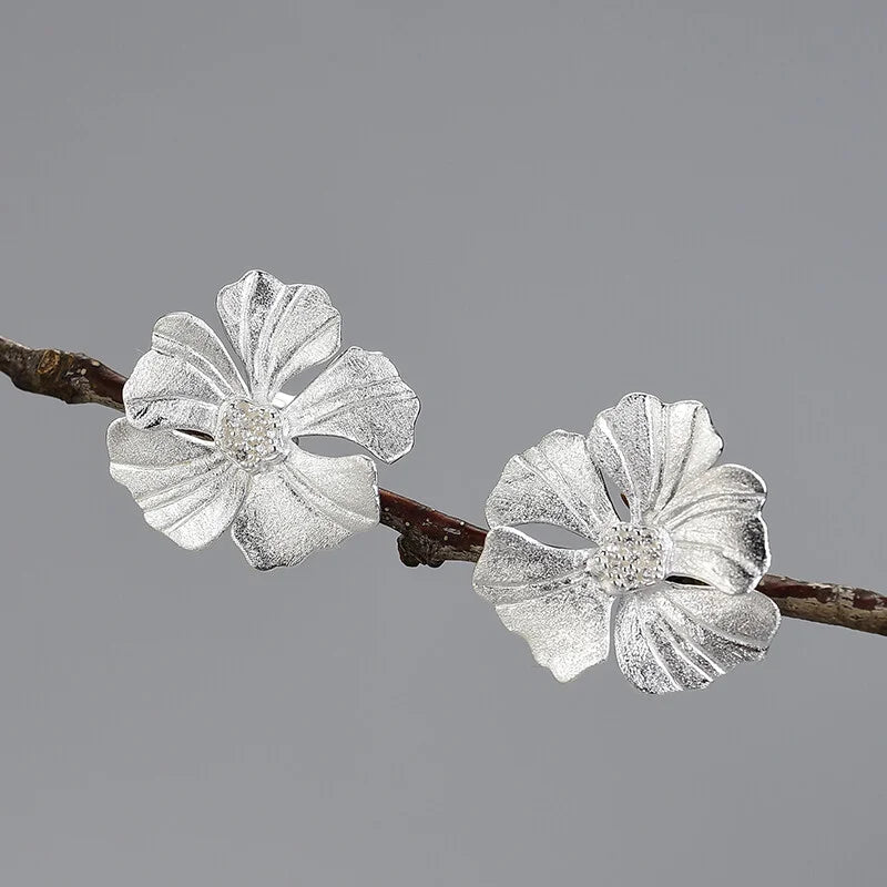 PRINCESENSE LARGE PEONY EARRINGS