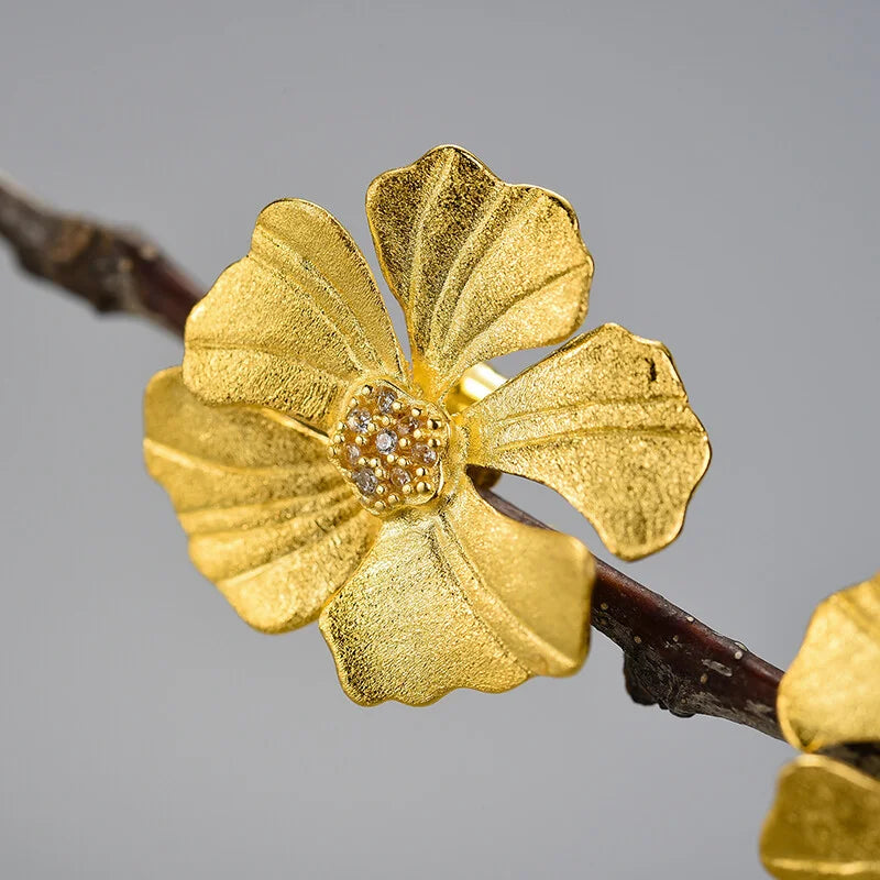 PRINCESENSE LARGE PEONY EARRINGS