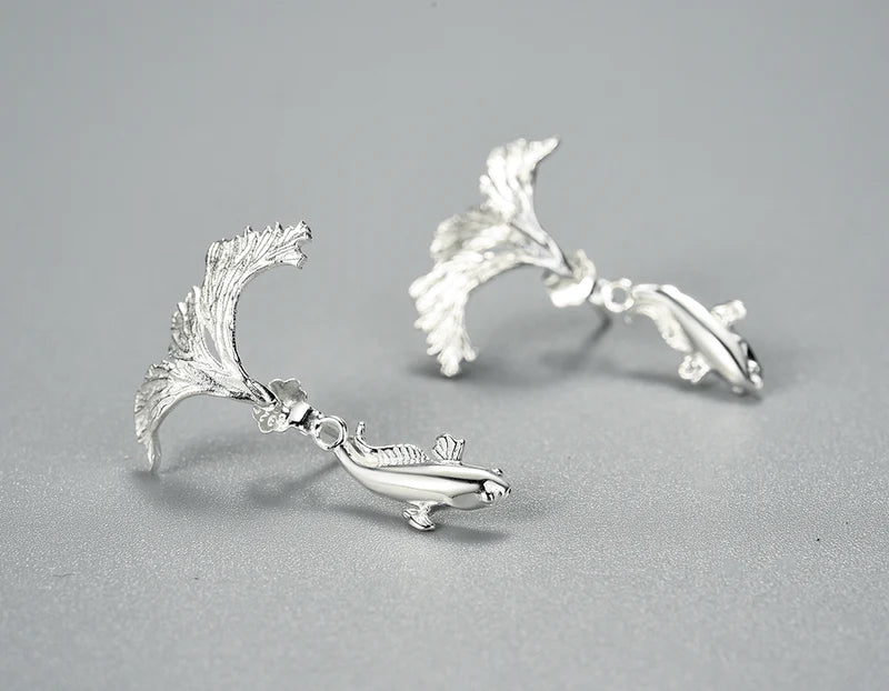 PRINCESENSE DESIGN FIGHTING FISH EARRING