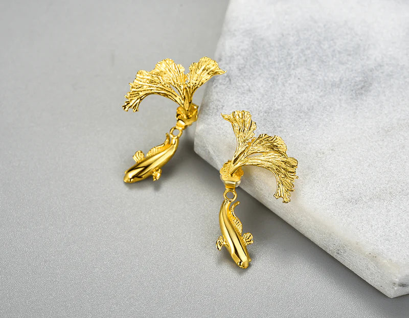 PRINCESENSE DESIGN FIGHTING FISH EARRING