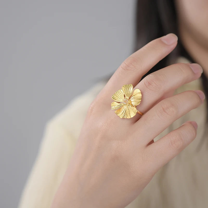 PRINCESENSE LARGE PEONY FLOWER RING