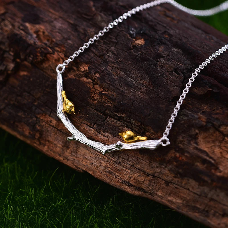 PRINCESENSE BIRDS ON BRANCH NECKLACE