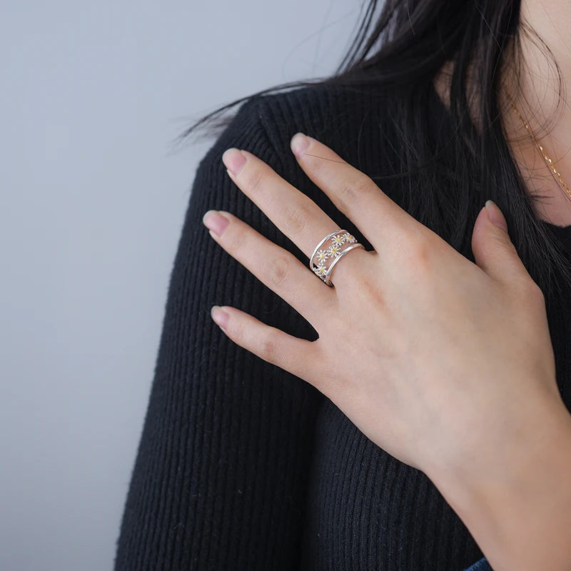 PRINCESENSE DAINTY DAISY FLOWER RING