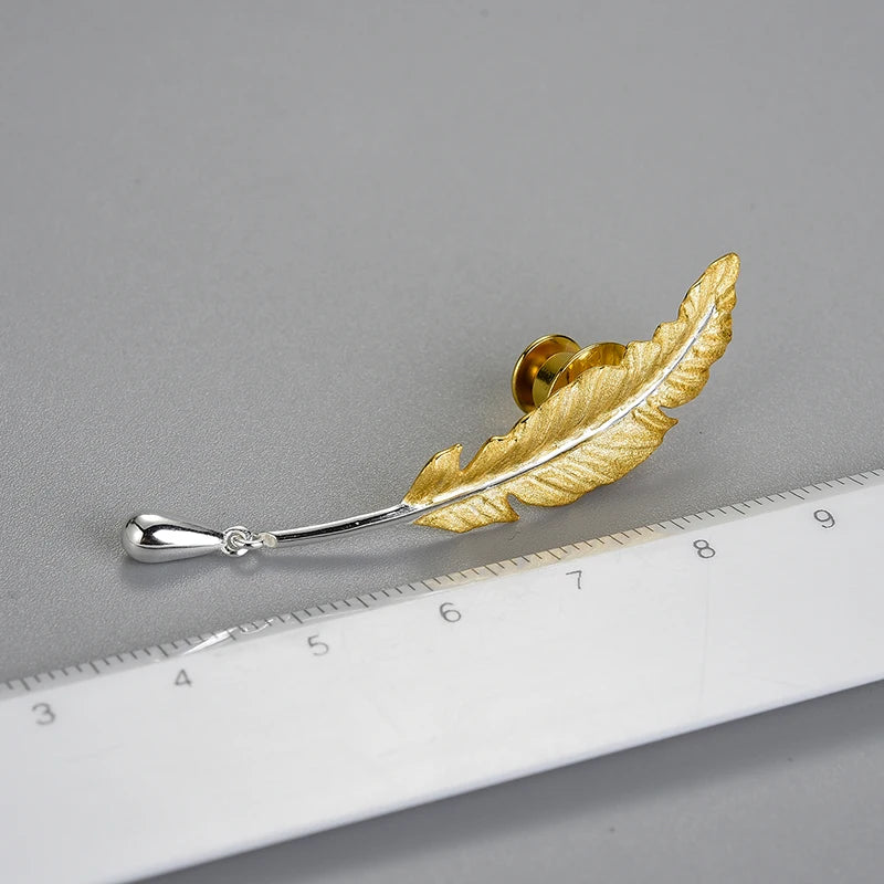 PRINCESENSE VINTAGE FEATHER BROOCH