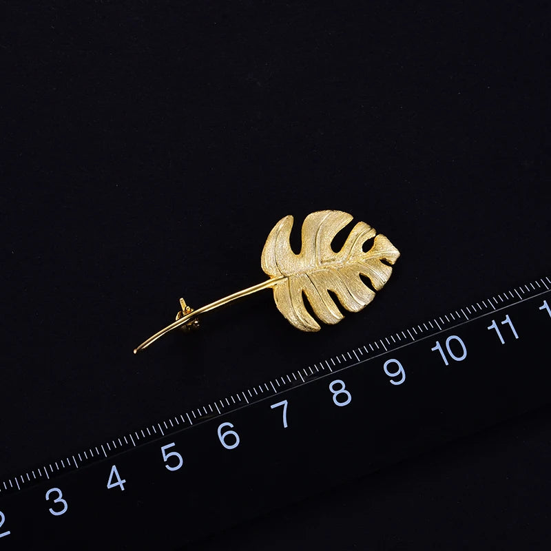 PRINCESENSE MONSTERA LEAF BROOCH