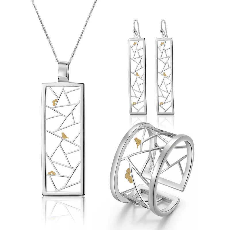 PRINCESENSE BIRDS KIRIGAMI JEWELRY SET