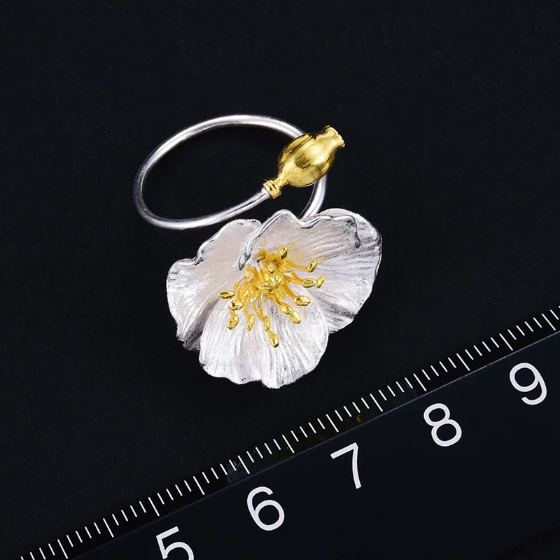 PRINCESENSE BLOOMING POPPIES RING