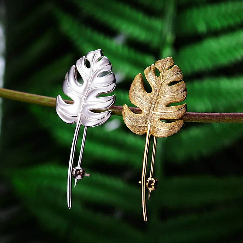 PRINCESENSE MONSTERA LEAF BROOCH