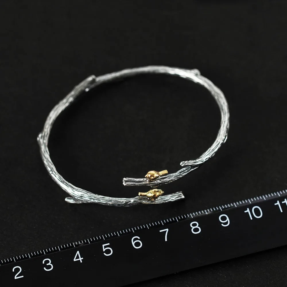 PRINCESENSE BIRDS ON BRANCH BANGLE