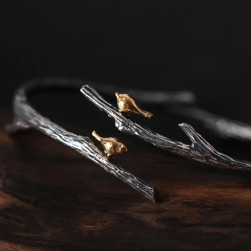 PRINCESENSE BIRDS ON BRANCH BANGLE