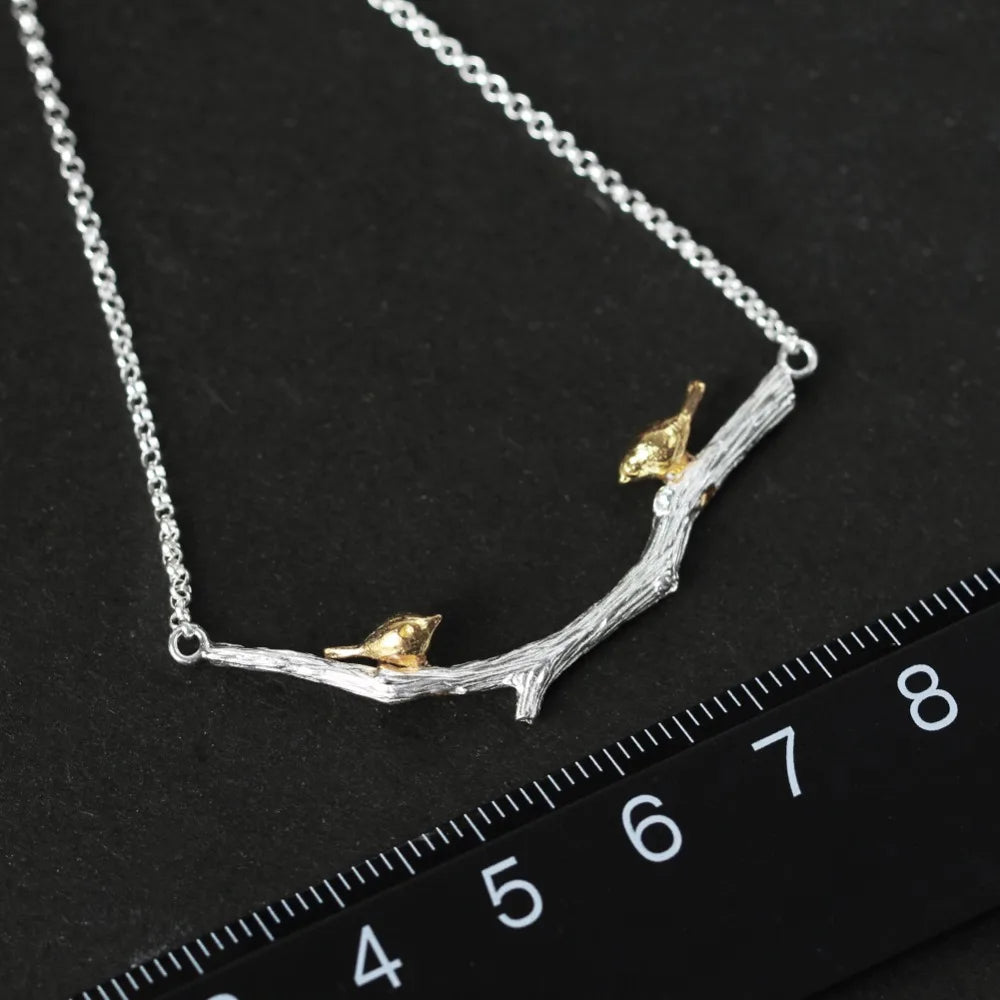 PRINCESENSE BIRDS ON BRANCH NECKLACE