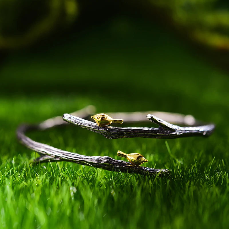 PRINCESENSE BIRDS ON BRANCH BANGLE