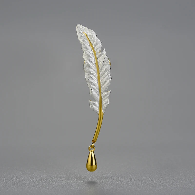 PRINCESENSE VINTAGE FEATHER BROOCH