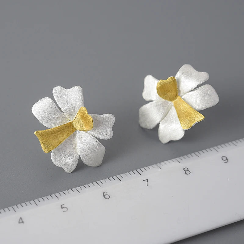 PRINCESENSE FLOWER RIBBON EARRINGS