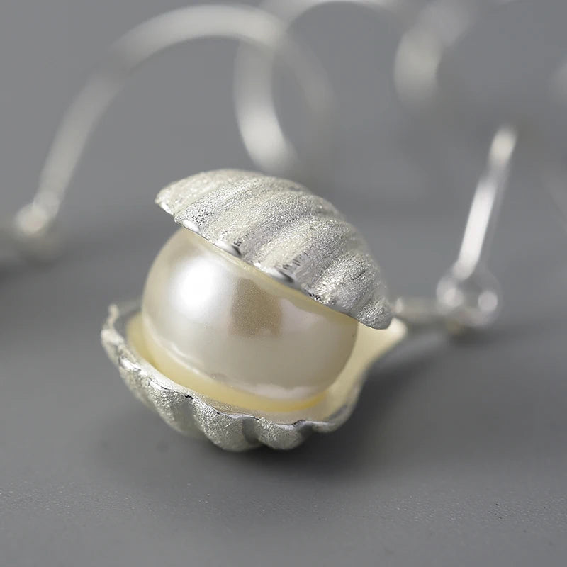 PRINCESENSE PEARL IN SHELL EARRINGS