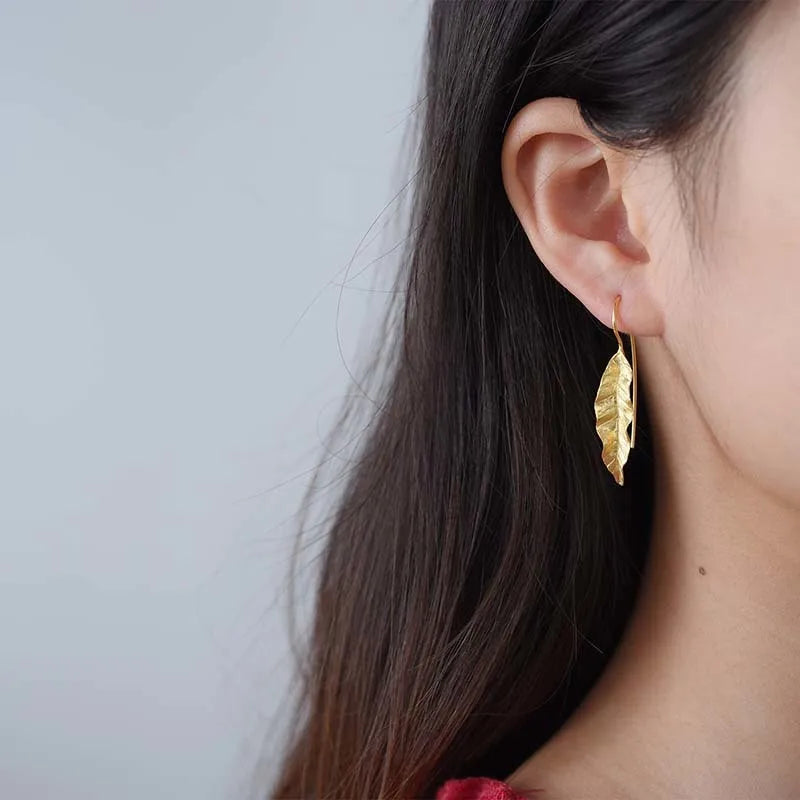 PRINCESENSE SUMMER LEAF EARRINGS