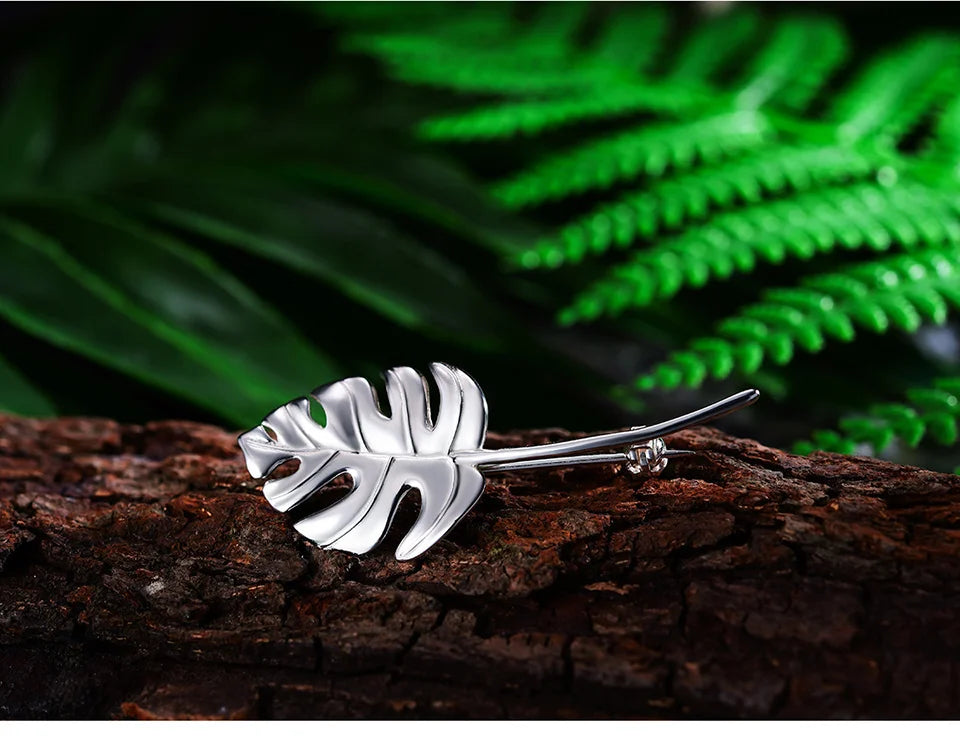 PRINCESENSE MONSTERA LEAF BROOCH