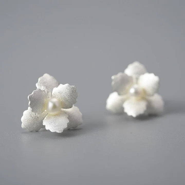 PRINCESENSE BEGONIA PEARL EARRINGS