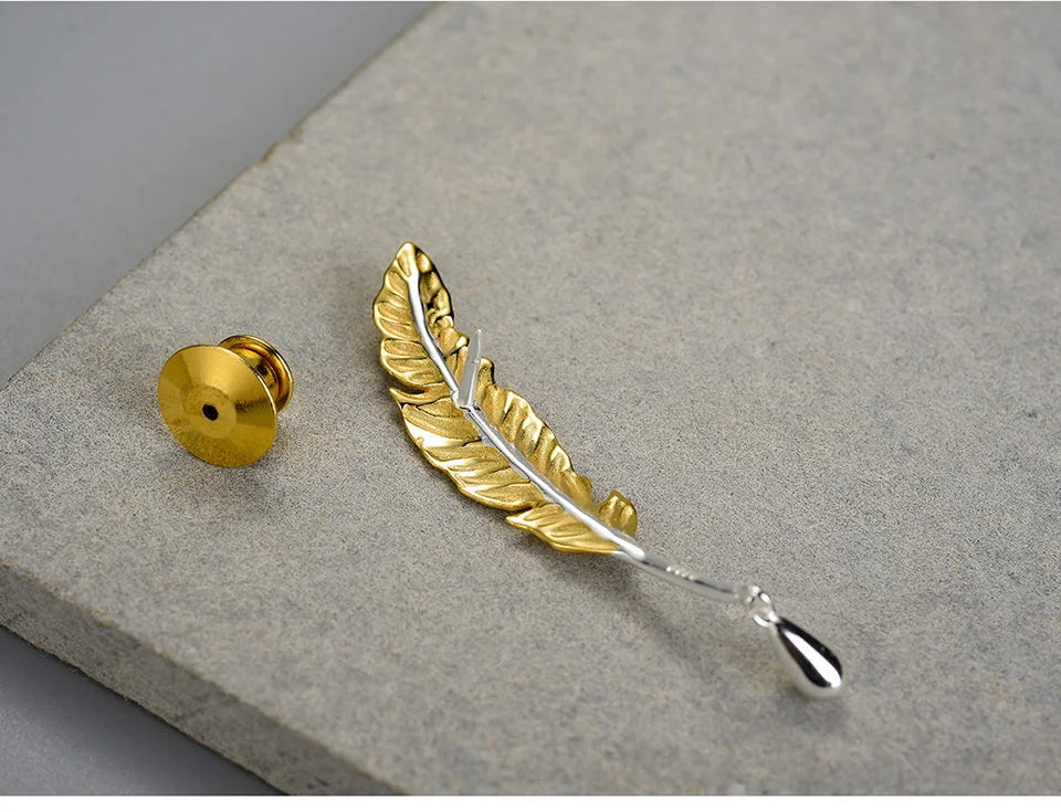 PRINCESENSE VINTAGE FEATHER BROOCH