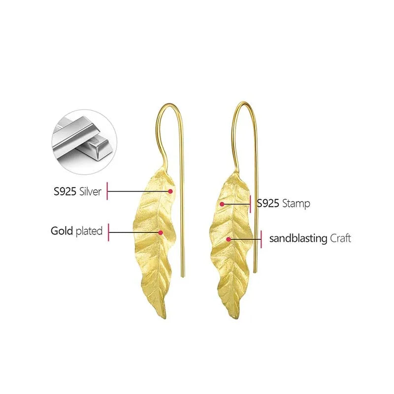 PRINCESENSE SUMMER LEAF EARRINGS