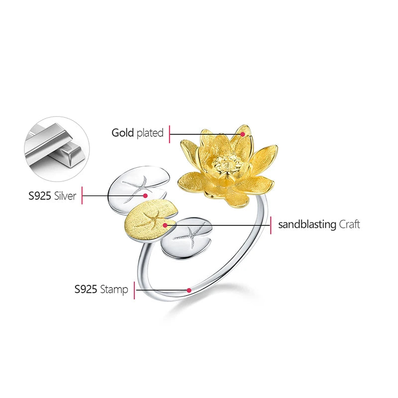 PRINCESENSE WATER LILY FLOWER RING