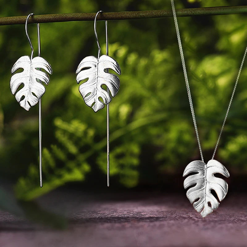 PRINCESENSE MONSTERA LEAVES JEWELRY SET