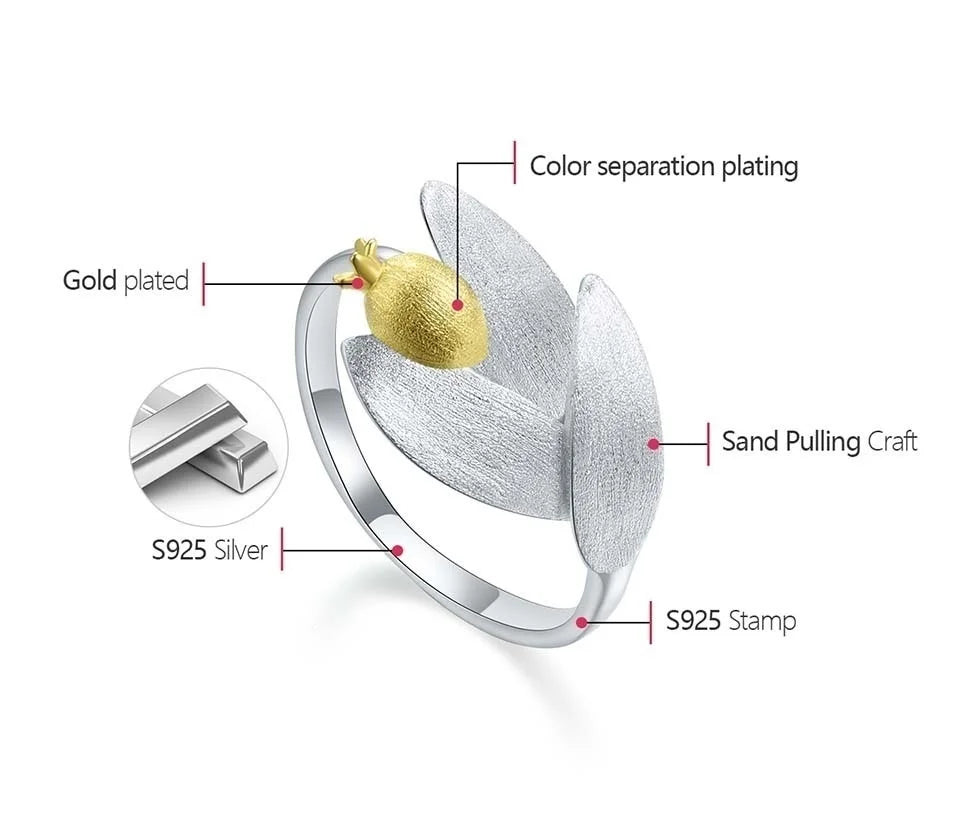 PRINCESENSE POMEGRANATE BRANCH RING