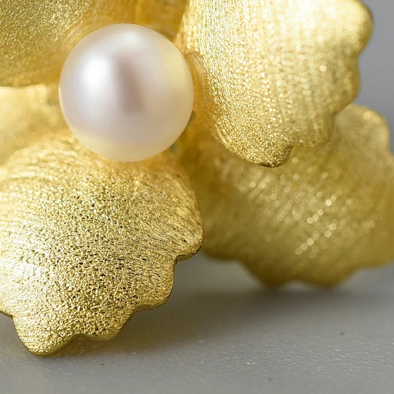 PRINCESENSE BEGONIA PEARL EARRINGS