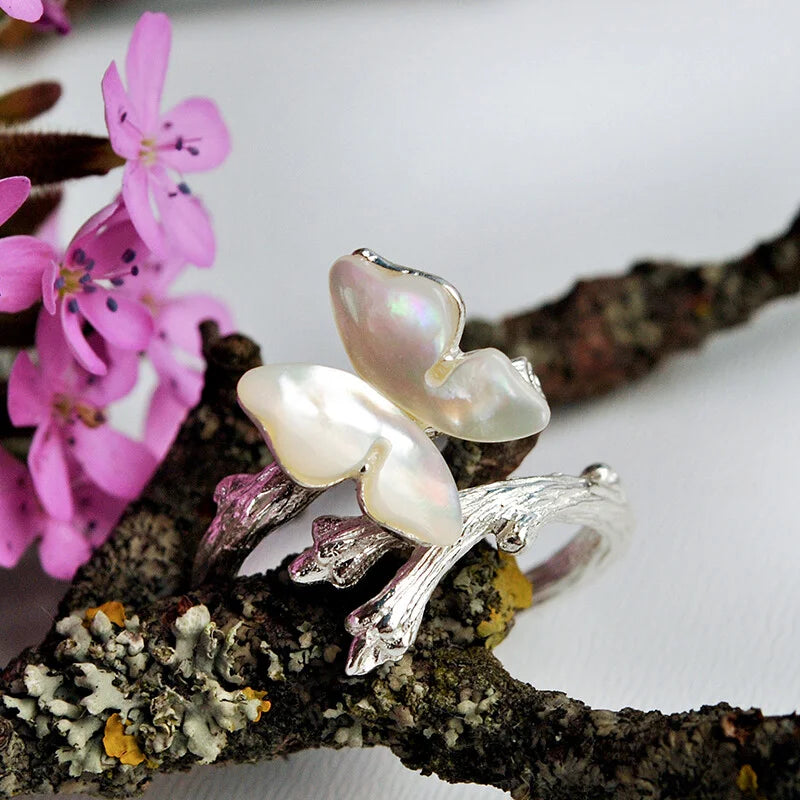 PRINCESENSE BUTTERFLY ON BRANCH RING