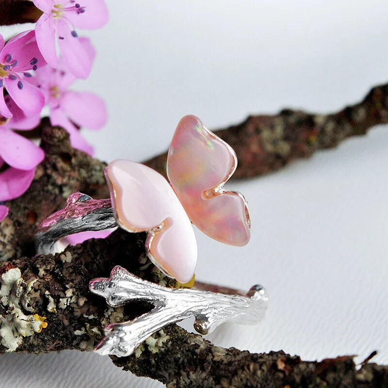 PRINCESENSE BUTTERFLY ON BRANCH RING