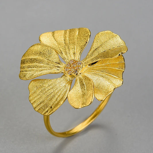 PRINCESENSE LARGE PEONY FLOWER RING